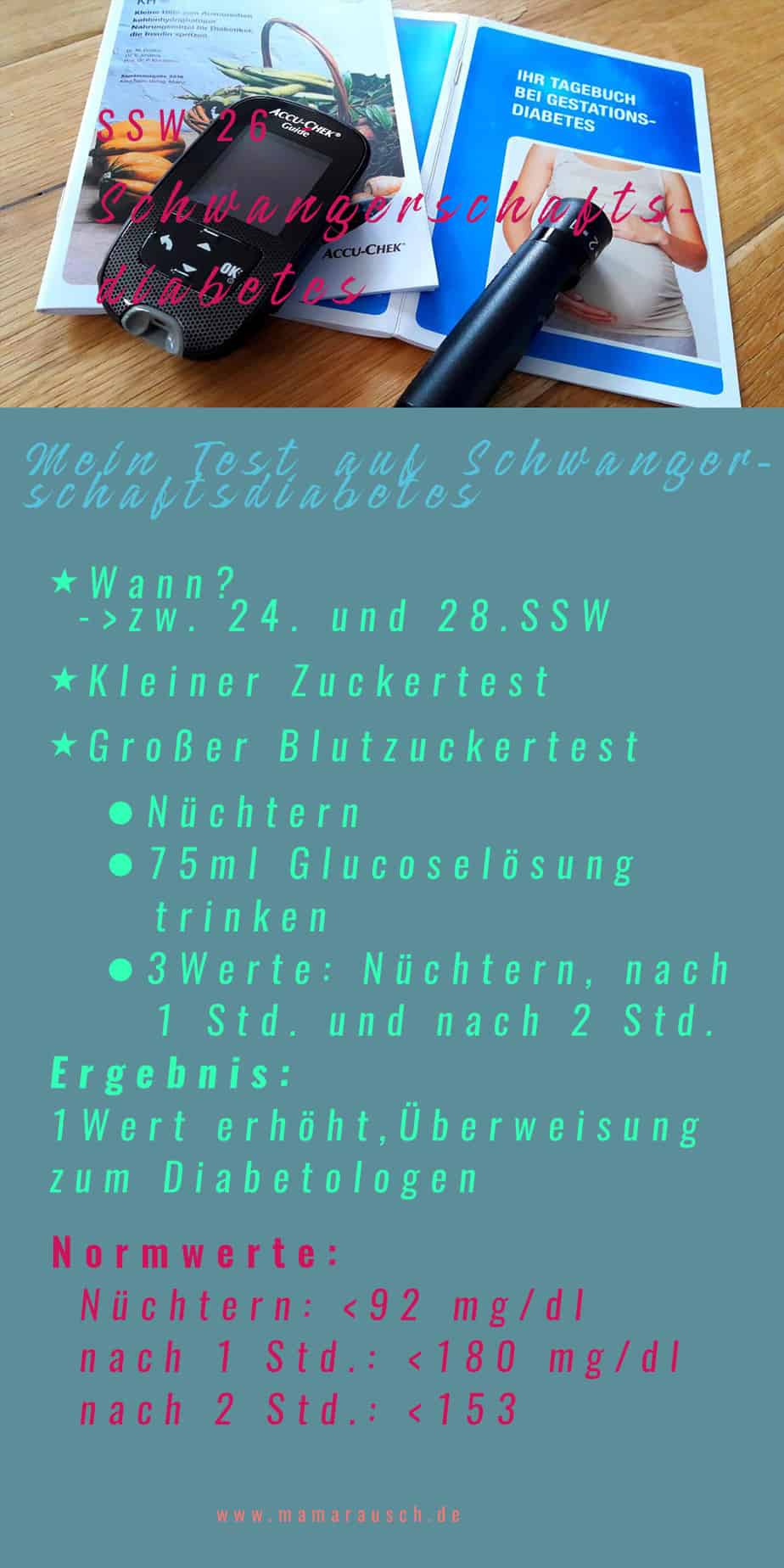Schwangerschaftsdiabetes welche werte