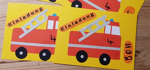 Ideen für Feuerwehrparty Kindergeburtstag und Geschenke zum 4. Geburtstag