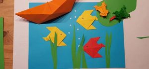 Papier falten Kinder - Origami Fisch Anleitung