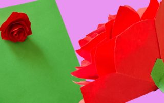 Blumen basteln aus Papier Basteln Frühling Valentinstag Muttertag