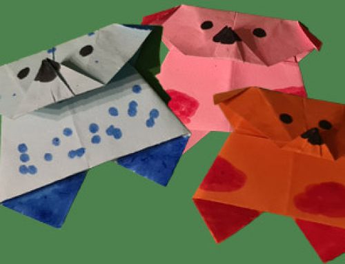Origami Hunde falten