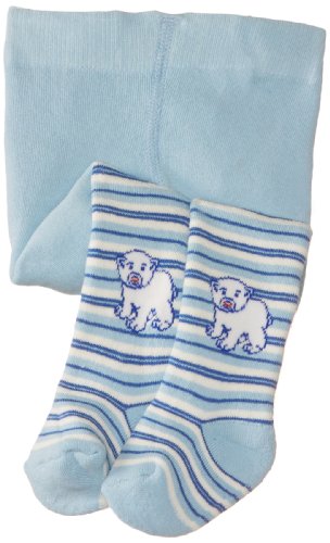 Playshoes Baby-Jungen Strumpfhose Thermo Eisbär, Blickdicht, Blau, 50/56